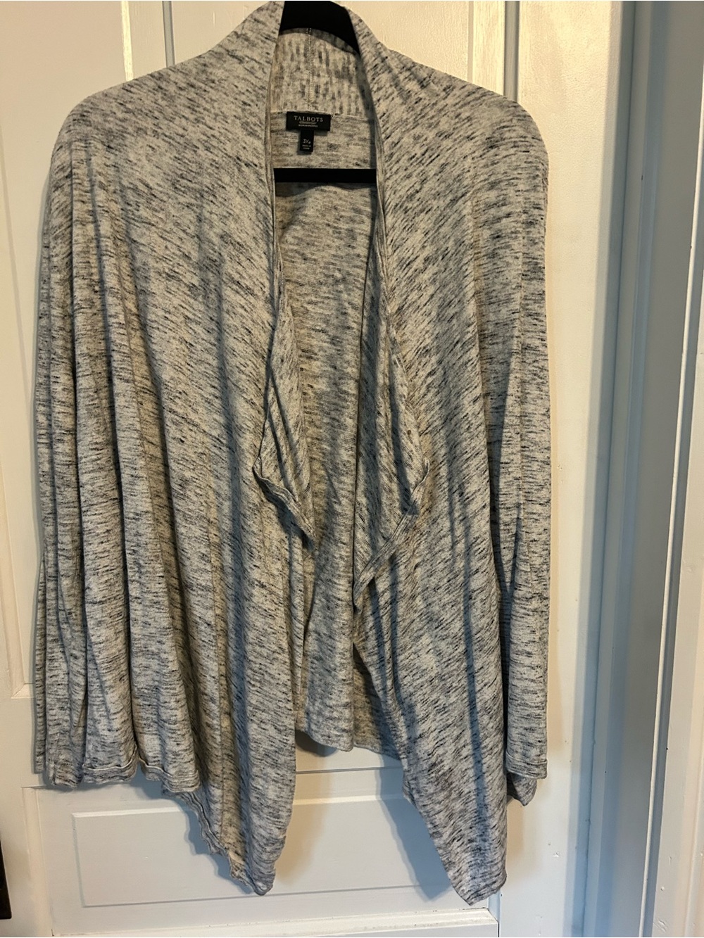 Talbots Gray Open Front Women's Cardigan and Shell Sweater